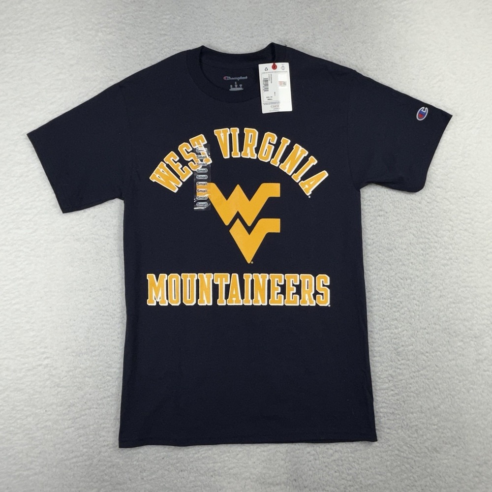 WVU West Virginia University Mountaineers Champion Tee Shirt Small NWT Champion